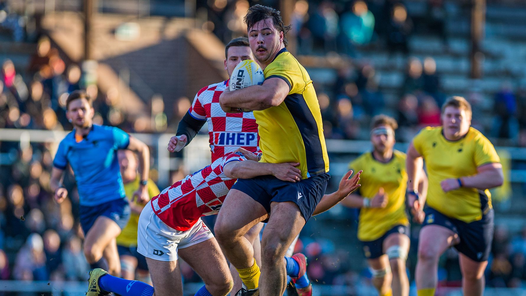 Trippel i landskamper på Trelleborgs rugbyarena