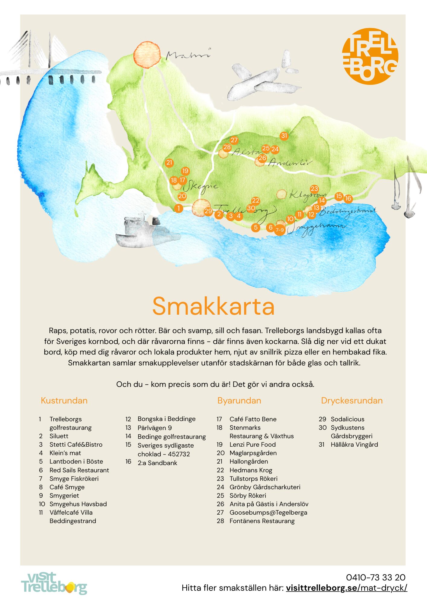 Smakkarta 2026 med matställen i Trelleborg
